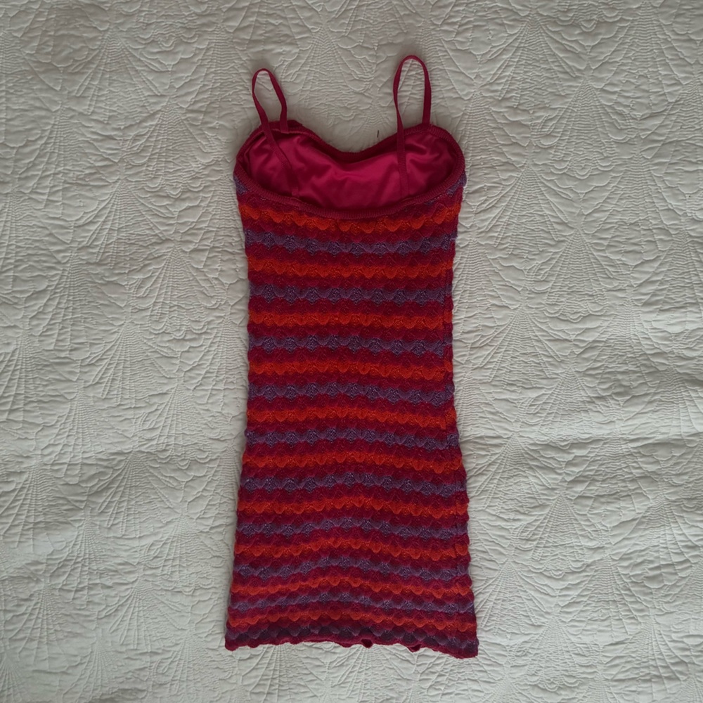 BL FOR YOU. CROCHET DRESS. SIZE SMALL. PINK.